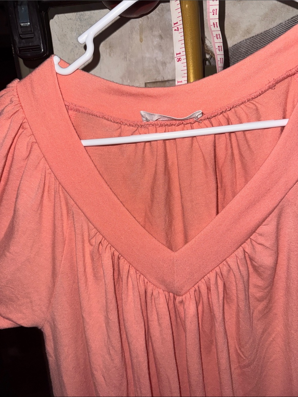 Zenana Outfitters Coral V-Neck Short Sleeve Tunic - Picture 4 of 5